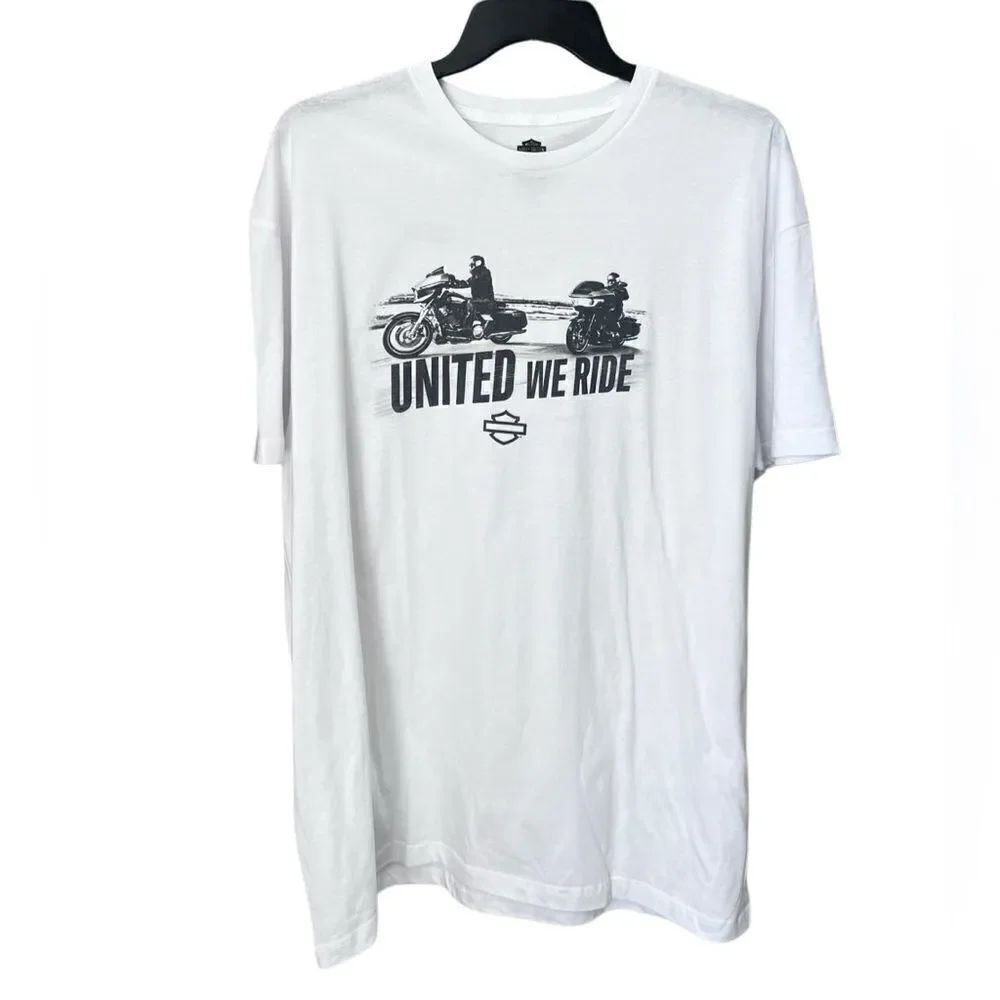 Harley-Davidson White Cotton T-Shirt Size 2X